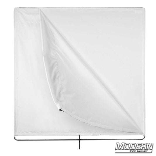 36" x 36" bleached muslin floppy for soft light bounce and diffusion in film or photo shoots.