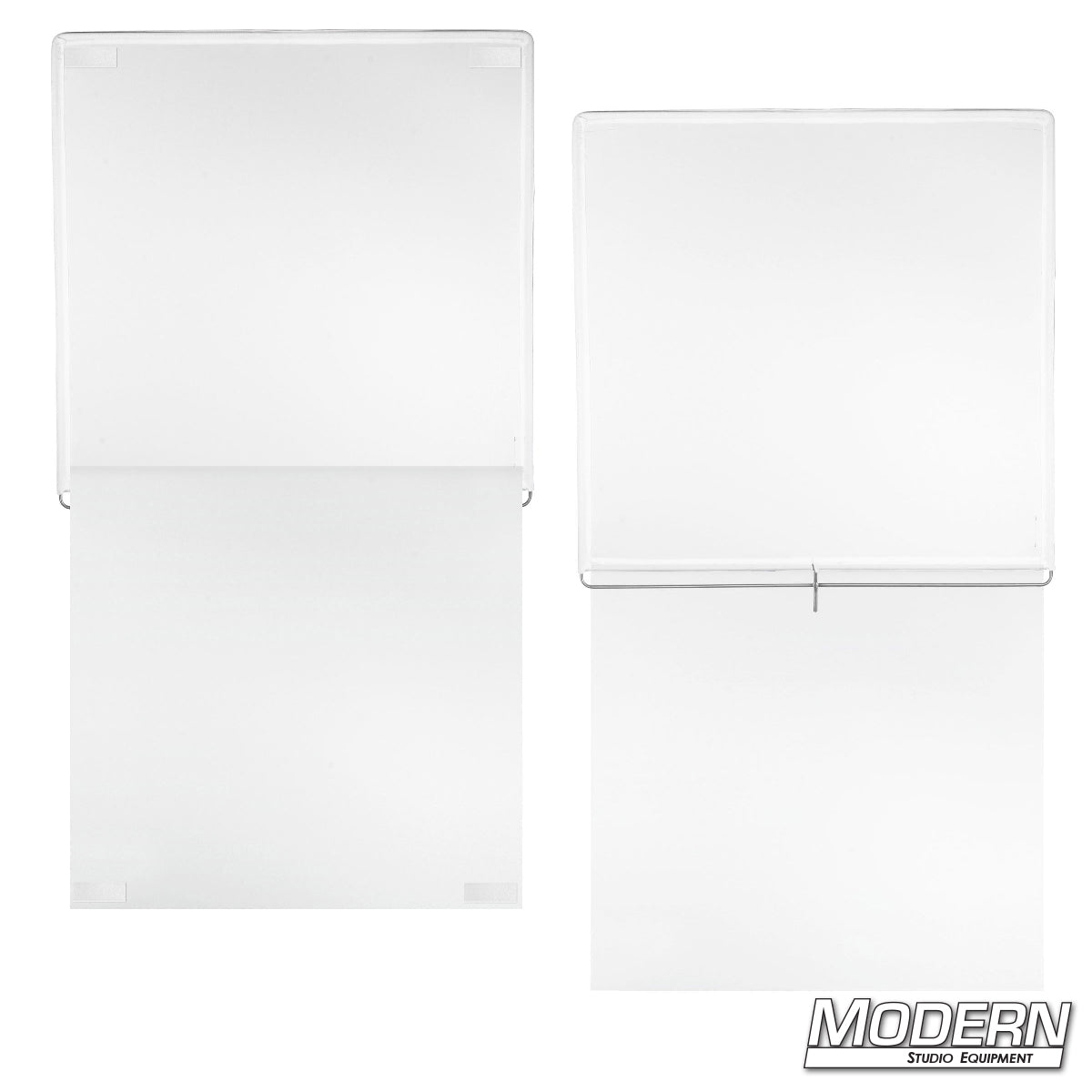 Two views of a 48" x 48" Magic Cloth® Floppy, one showing the product folded, and the other showing it opened to 48" x 96".