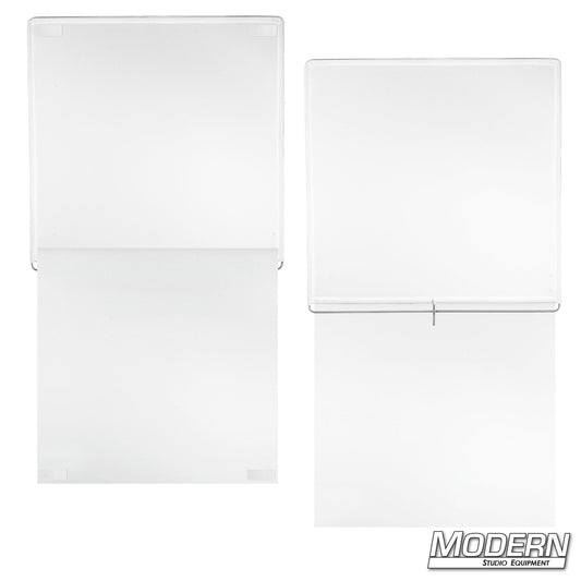 Two views of a 48" x 48" Magic Cloth® Floppy, one showing the product folded, and the other showing it opened to 48" x 96".