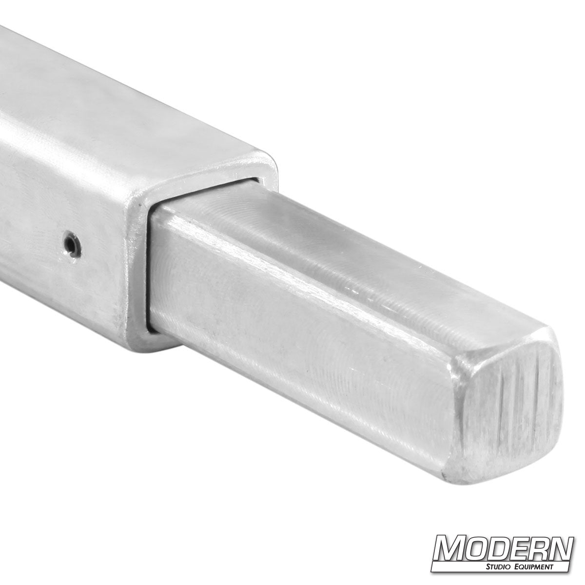 1 Inch Square Aluminum Tube with Male Pin – Lightweight Grip Hardware for Film Lighting and Rigging | Modern Studio Equipment