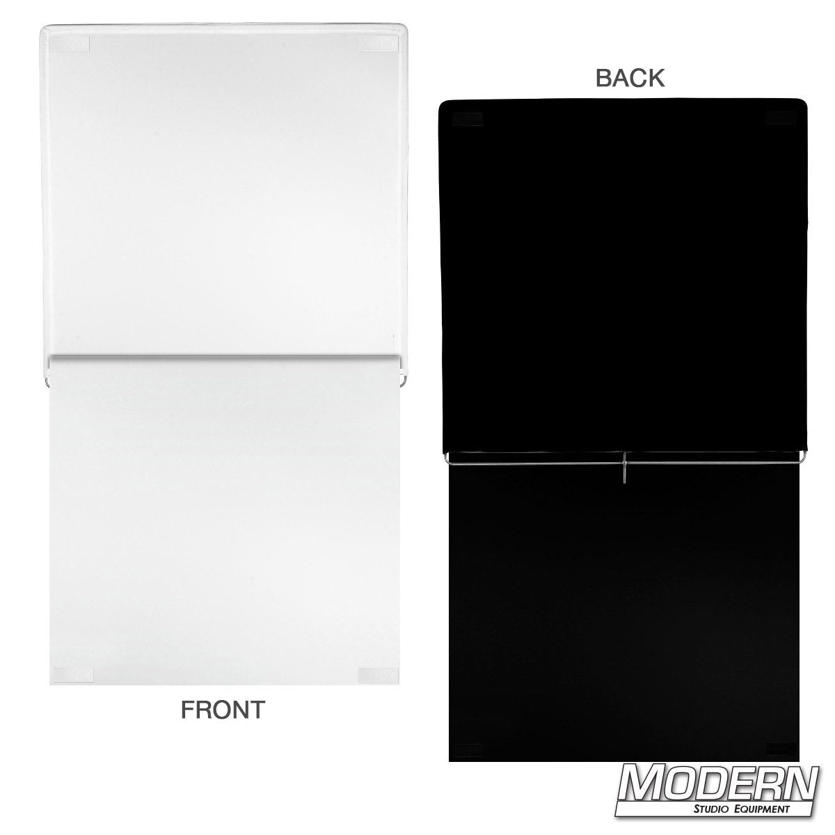 48" x 48" Ultrabounce Floppy, with one side white and the other black, displayed front and back.