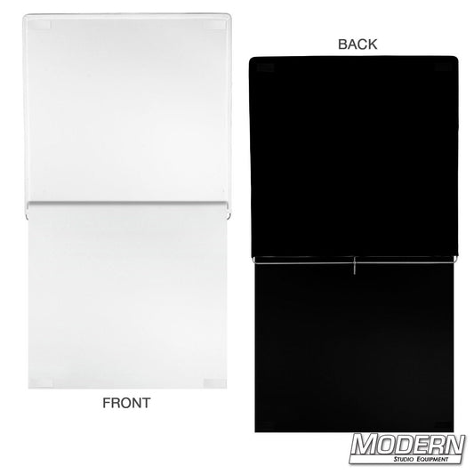 48" x 48" Ultrabounce Floppy, with one side white and the other black, displayed front and back.