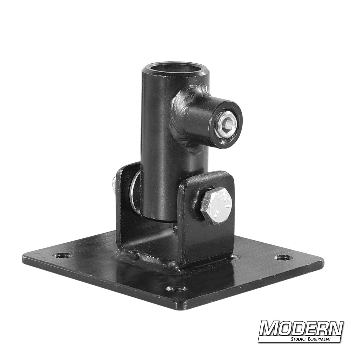 Pipe Receiver Rocker for 5/8" rod with pivoting flat mounting plate | Modern Studio Equipment