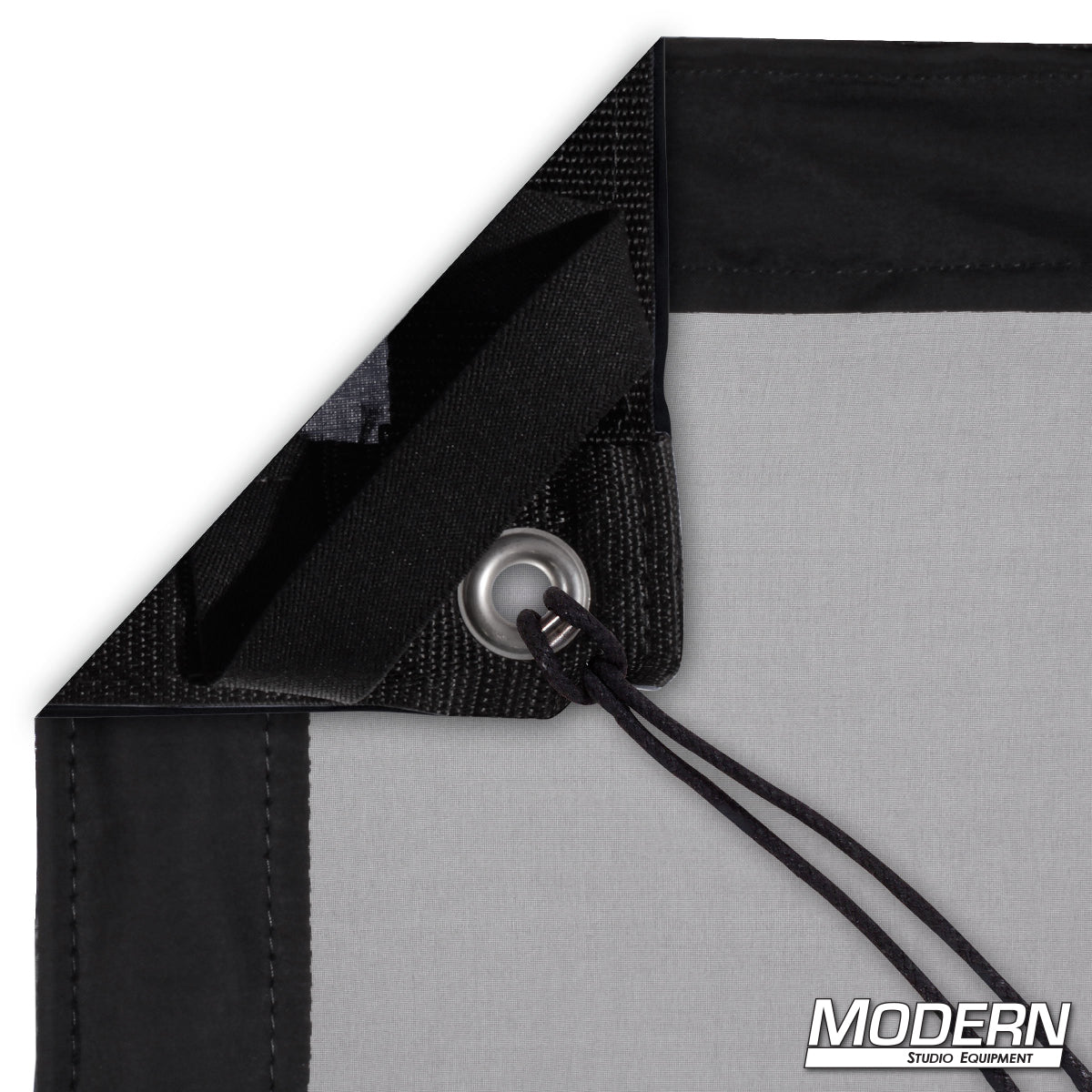 Black Artificial 1/4 Stop Silk diffusion fabric for soft light control in professional film, television, and photography production lighting setups.