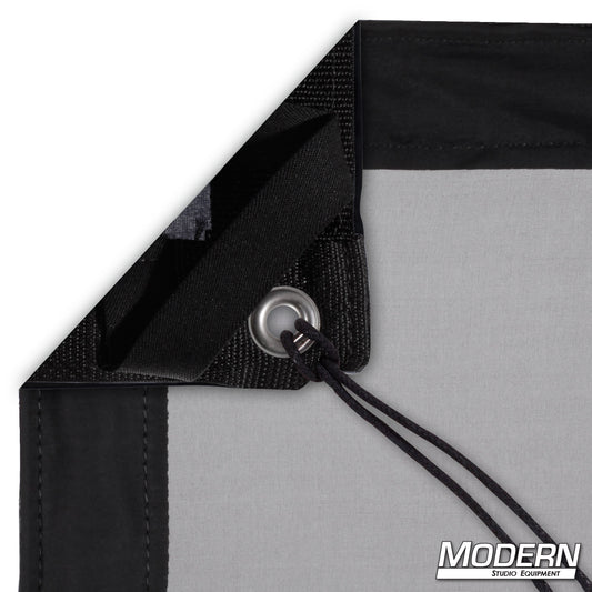 Black Artificial 1/4 Stop Silk diffusion fabric for soft light control in professional film, television, and photography production lighting setups.