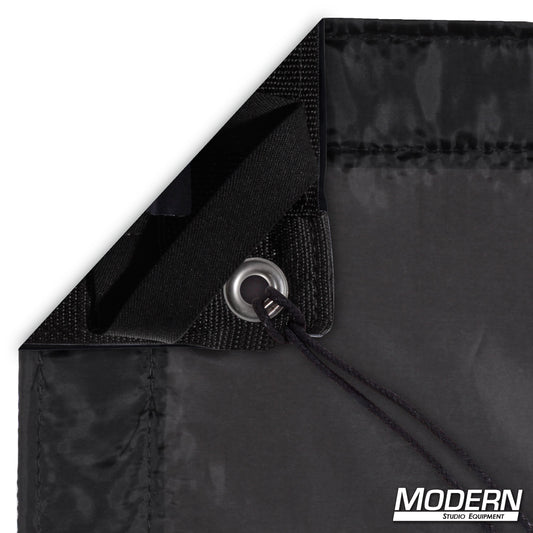 Black Artificial Silk diffusion fabric for soft, controlled lighting in professional film, television, and photography production setups.