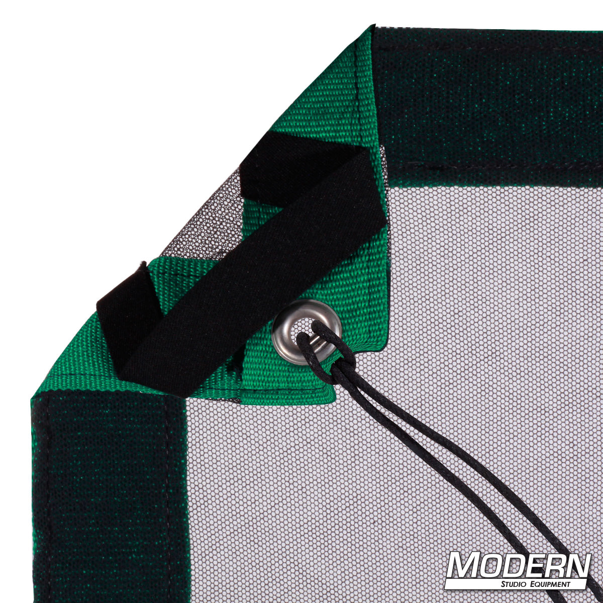 Black Single Scrim slip-on textile for film production and studio lighting light reduction control