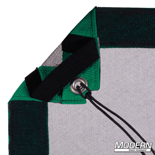 Black Single Scrim slip-on textile for film production and studio lighting light reduction control