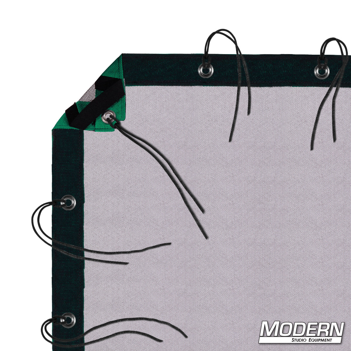 Black single scrim for film and photography lighting, reduces light by half a stop while maintaining natural color balance – professional grip equipment for studio and location shoots