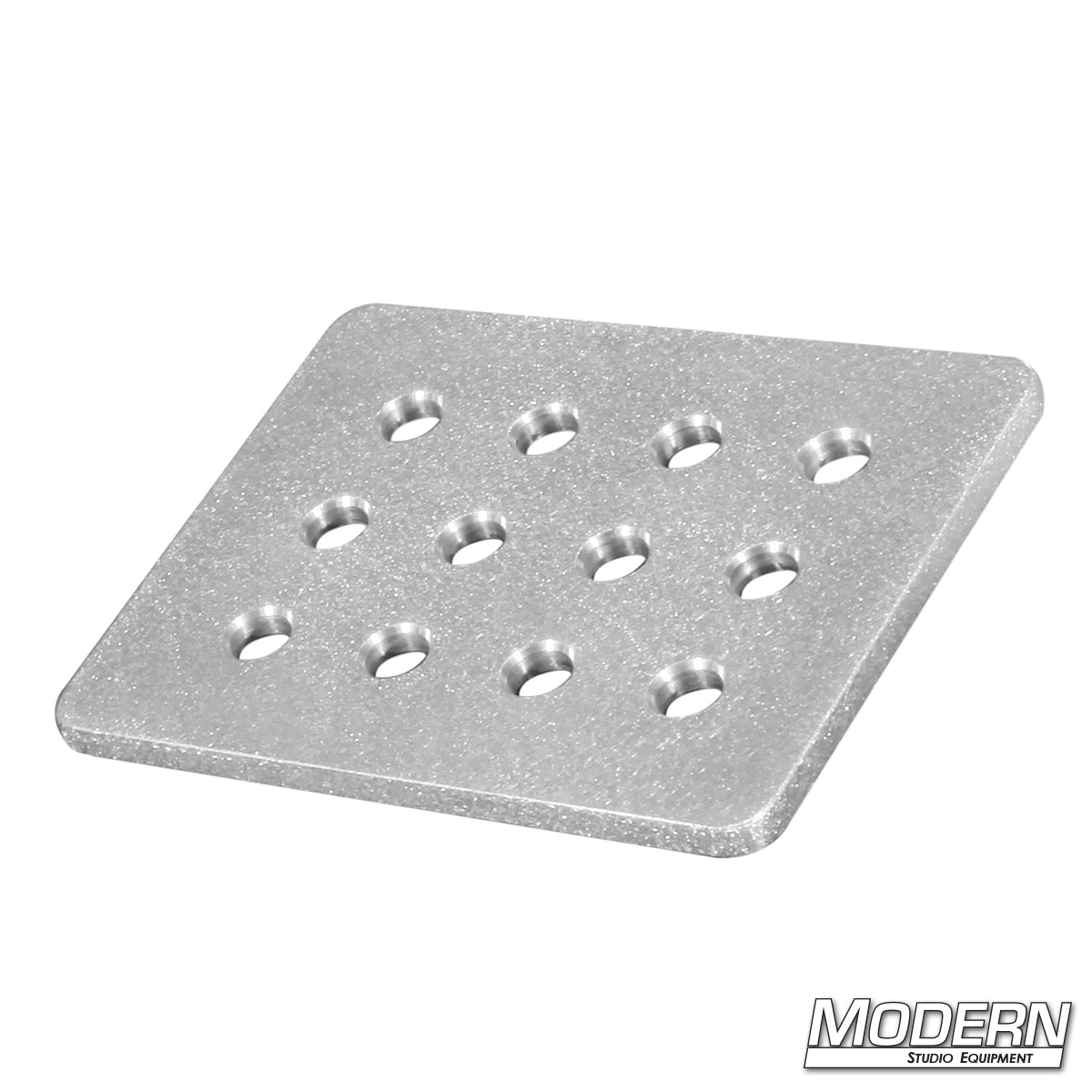 Cheese Plate 5" x 4" x 1/4" — compact aluminum grip plate with multiple mounting holes for film, TV, camera rigs, and lighting setups | Modern Studio Equipment