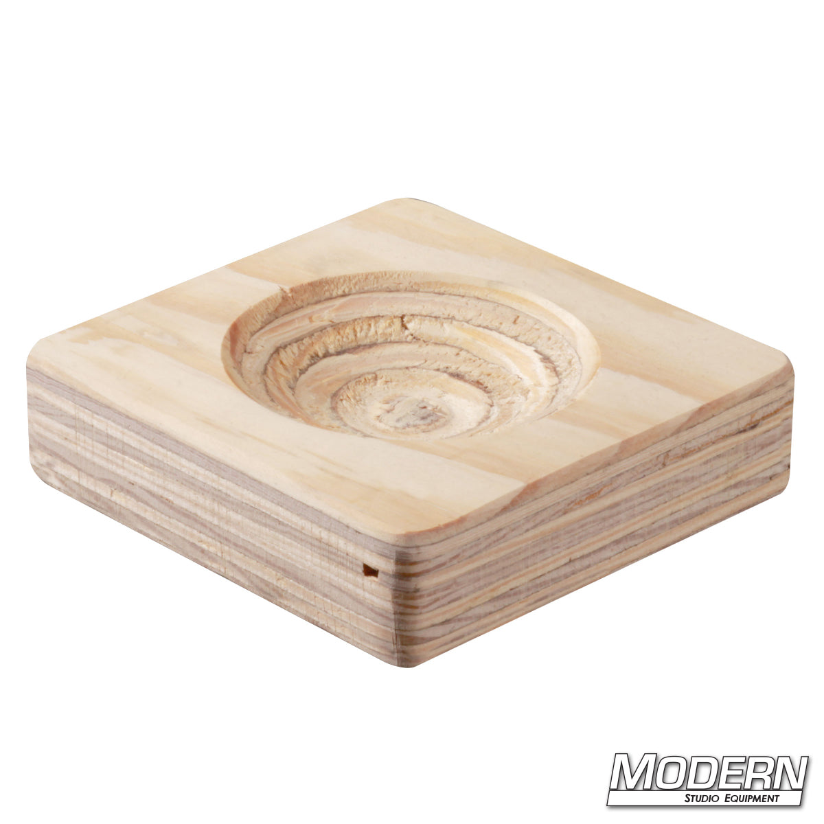 Modern Studio Equipment cup block for 5/8-inch grip hardware, used in film lighting rigging and camera support systems