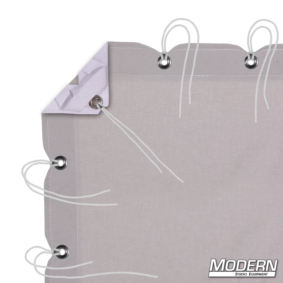 Day Gray Muslin slip-on textile provides an opaque gray backing solution for film, photography, studio, and stage productions with frame-ready construction.