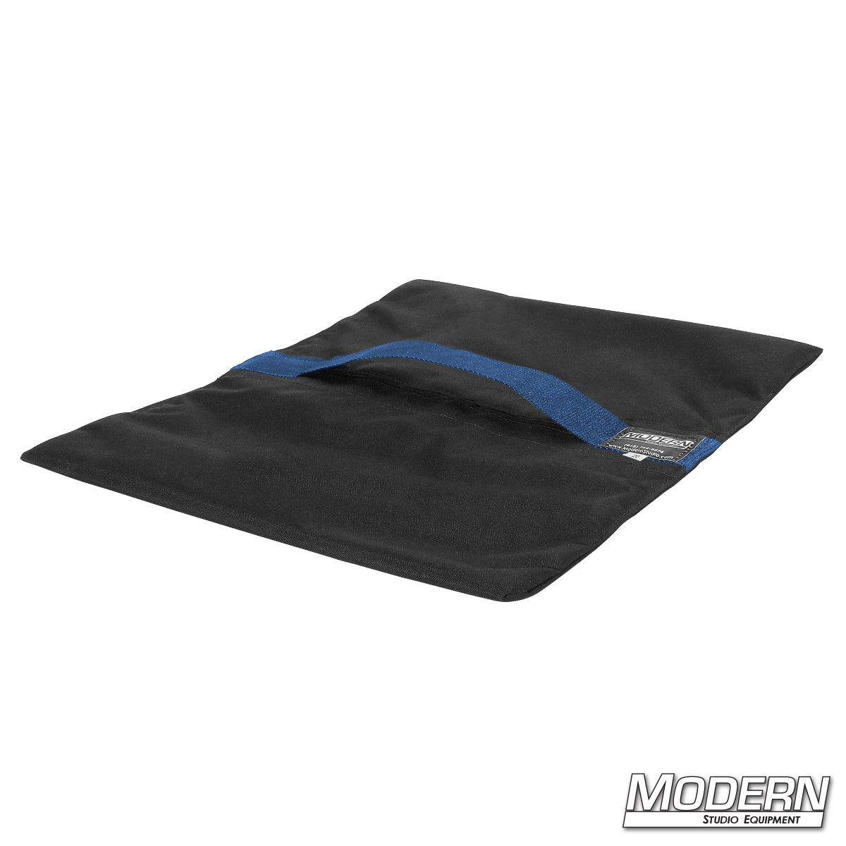Flyaway sandbag 20 lb for film and TV grip equipment, used for stabilizing stands and rigging setups in blue.