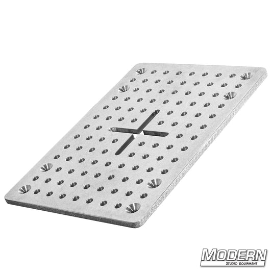 hood mount aluminum cheese plate 10x14 with center cross slot