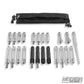 On The Go Baby Pin Kit with assorted aluminum and steel baby pins, threaded adapters, and carrying bag for professional grip and rigging applications.
