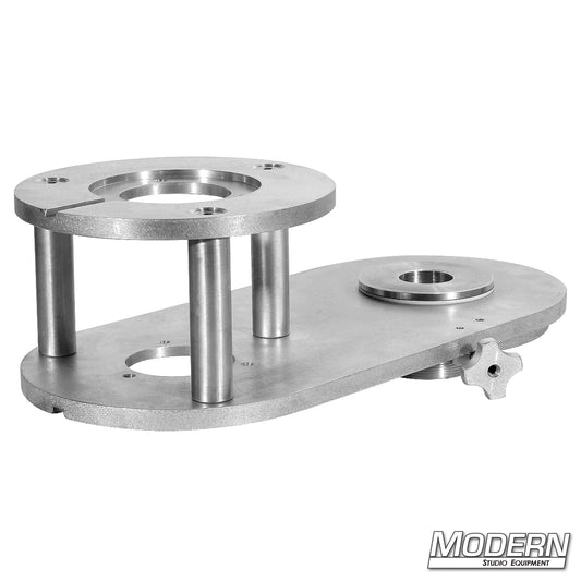 Rotating Mitchell Camera Offset Arm — adjustable offset arm for camera mounting on Mitchell base plates, used in film and TV grip and rigging setups