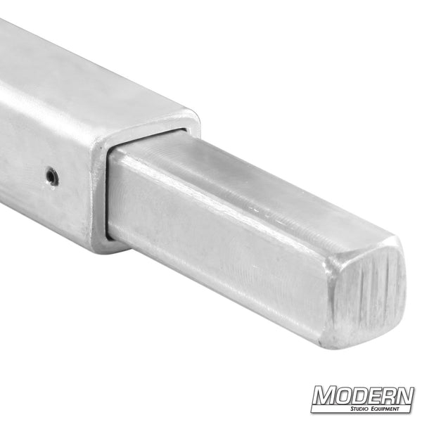 Square Aluminum Tube with Male Pin (1")