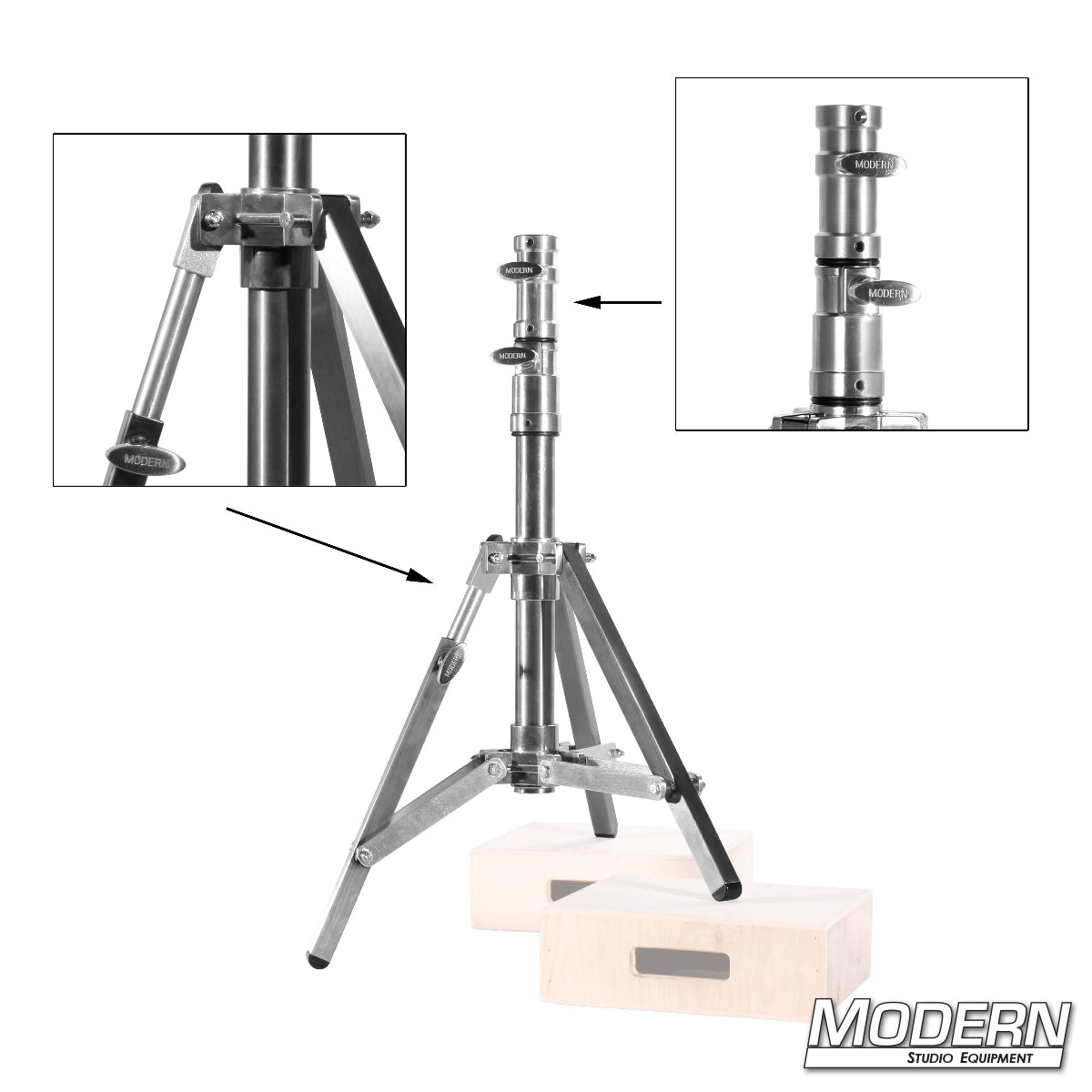 Speed-Rail® Slider Stand with Junior Receiver — professional grip stand for film and TV production, designed for Speed-Rail® rigging, sliders, and camera support | Modern Studio Equipment. p5
