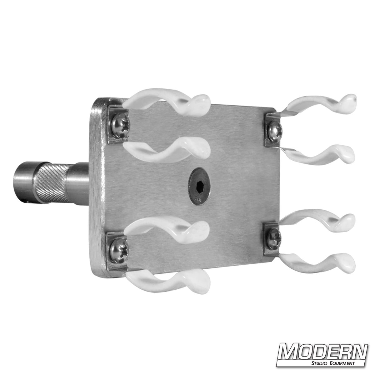 Dual Fluorescent T8 Lamp Holders with 5/8" Pin and Rubber Clips — secure tube light holders with baby pin for film, TV, studio lighting, and rigging setups | Modern Studio Equipment