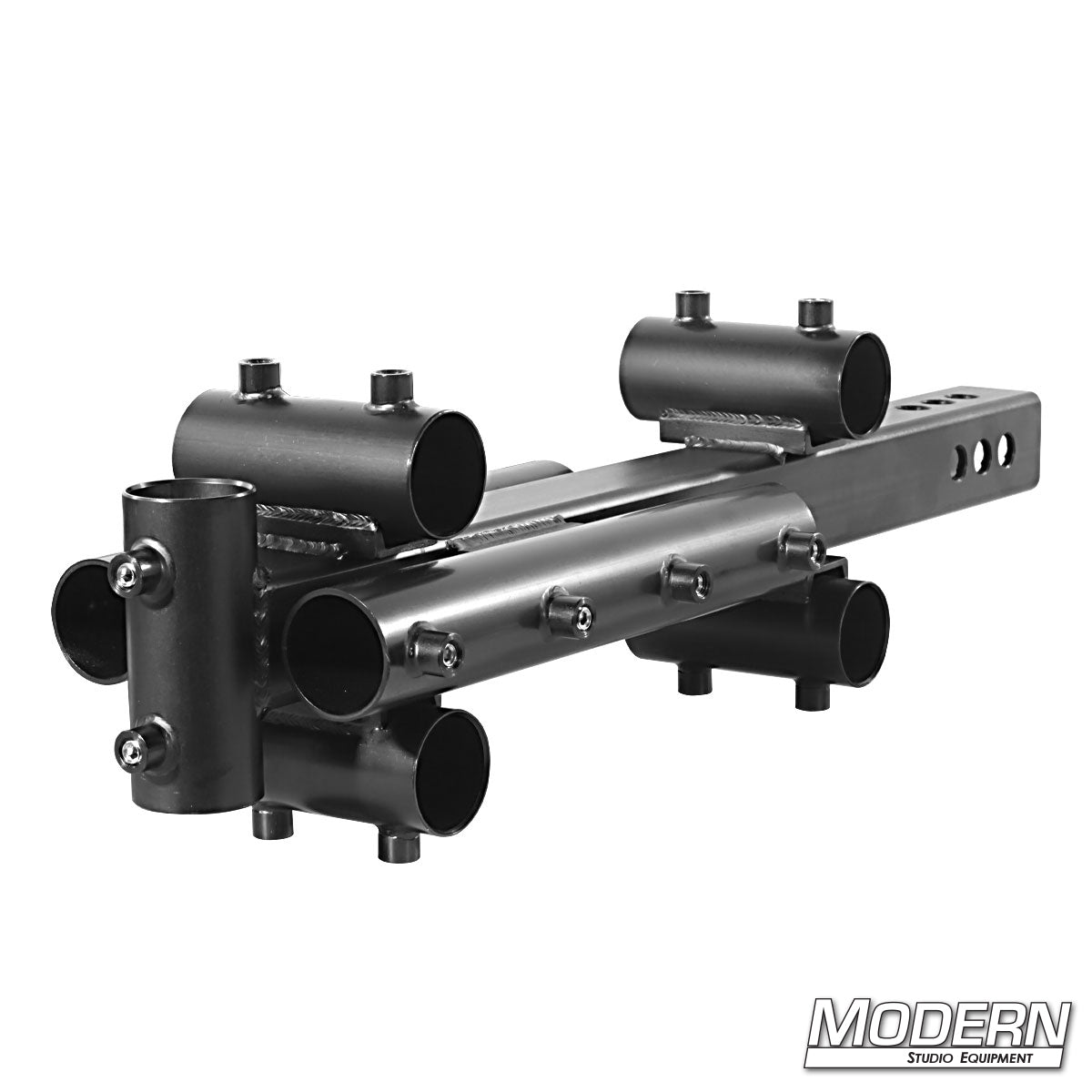 Large Trailer Hitch Adapter with seven 1-1/4" Speed-Rail® receivers and 2" x 2" square tube for vehicle rigging